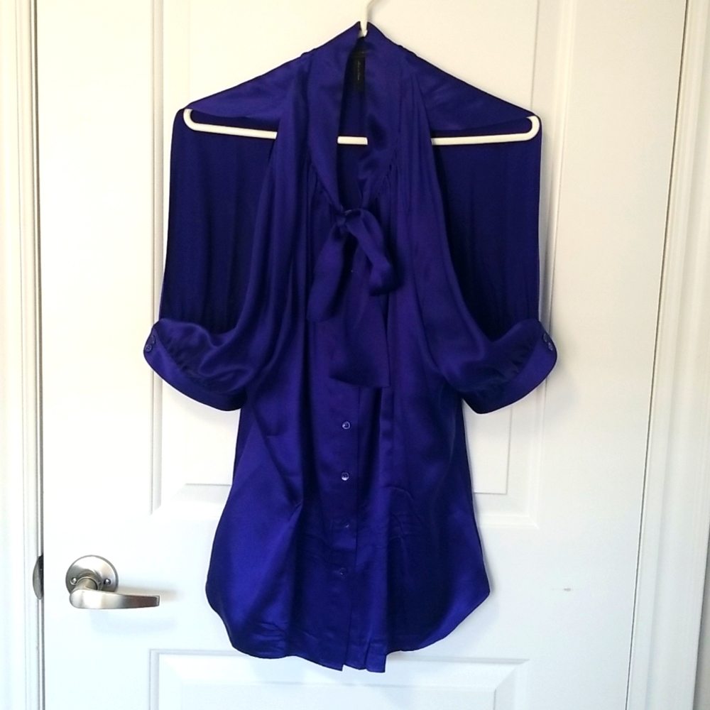 BCBGMAXAZARIA Blouse Size L Purple